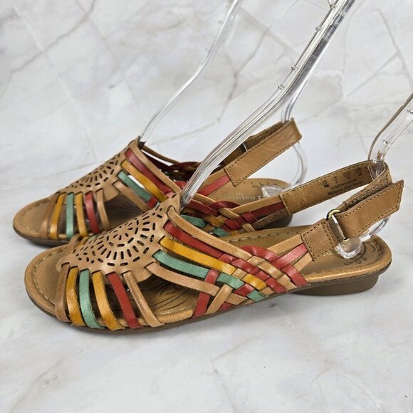 Naturalizer Size 8 "Wendy" N5 Comfort Huracha Sandals Hook & Loop Adj Back Strap - Picture 7 of 16